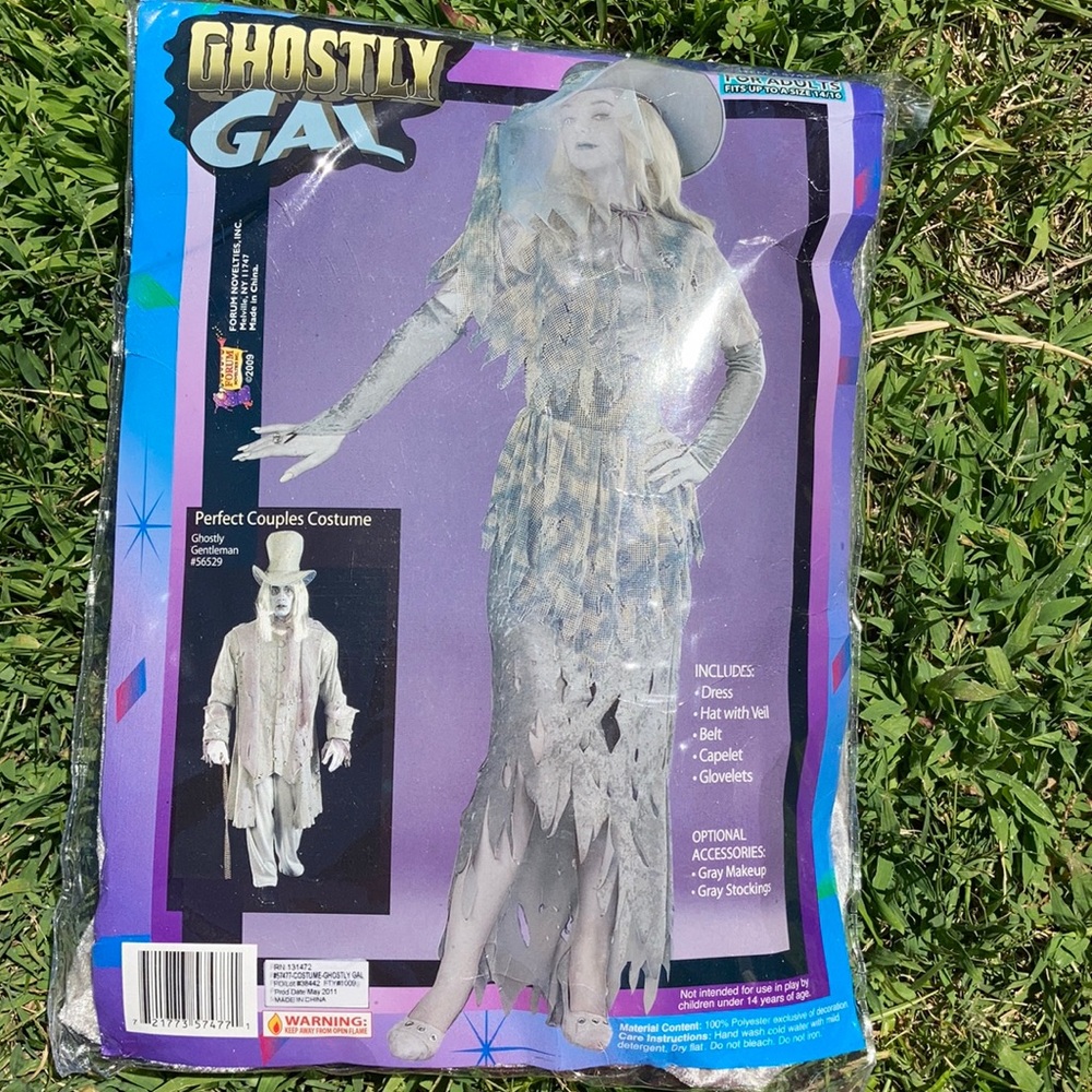 Gently Used Ghostly Gal Adult Costume for Sizes 14/16